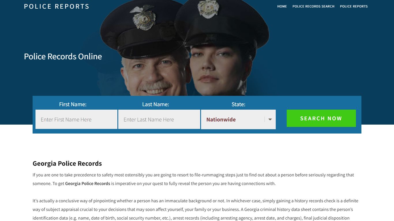 Georgia Police Records | Get Instant Reports On People